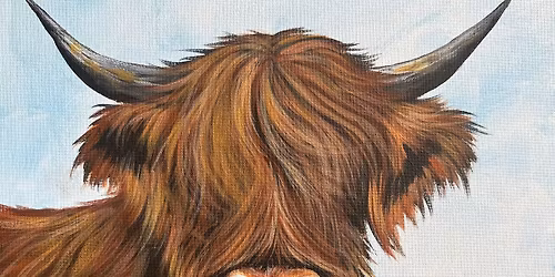 Cannock Highland Cow Sip & Paint Event (May) @ Newhall Farm - No experience required, step by step
