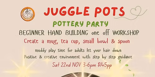 Pottery Party hand building beginner