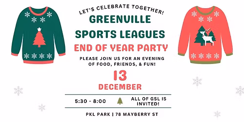 Greenville Sports Leagues End-of-Year Wrap Party