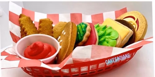 Burger Basket Cookie Decorating and Airbrushing Class
