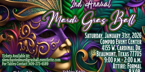 S&K Enchanted Events 2nd Annual Mardi Gras Ball 