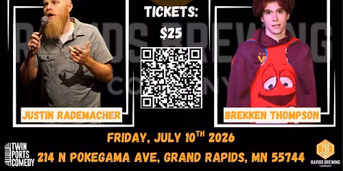 Rapids Brewing Company: Comedy Night w\/Headliner Comrade Tripp