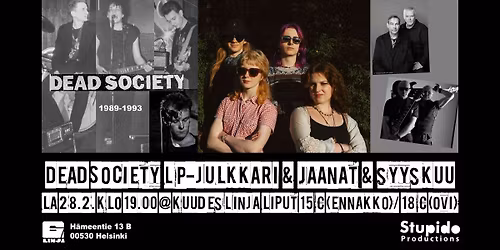 Dead Society lp-julkkari & Jaanat & Syyskuu