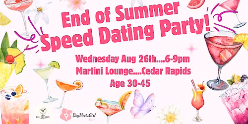 Speed Dating @ Martini Lounge-Cedar Rapids (30-45)