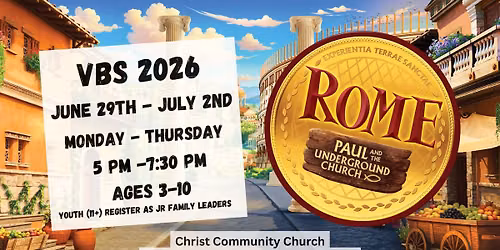 VBS 2026: Rome - Paul and the Underground Church