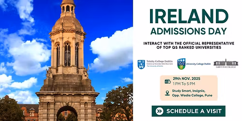 Study Smart: Ireland Admissions Day \u2013 Pune (TCD | UCD | Griffith)