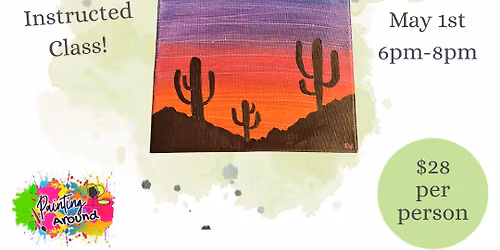 Desert Sunset Canvas \ud83c\udf35