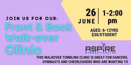 Front & Back Walkover Clinic