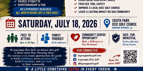 Lagniappe Disc Golf Presents: Free Beginner Disc Golf Clinic at South Park