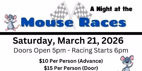 A Night at the MOUSE RACES! with 50\/50, Mouse Roulette, Chuck-A-Luck, Plinko and MORE!