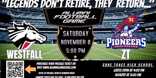 First Annual - Westfall vs ZT Alumni Football Fundraiser