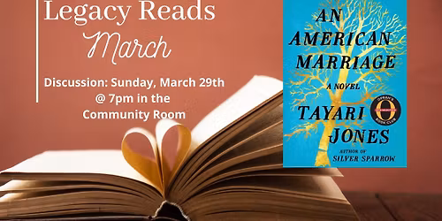 Legacy Reads March Book Discussion - Mar 29