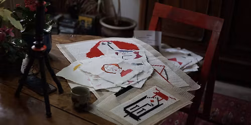 Dialogue : Dessins et broderies, Nikos et Athina