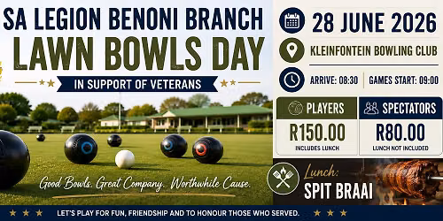 SA Legion Benoni Branch Bowls Day
