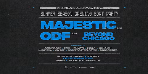 Inception Presents... Boat Party ft ODF (UK)