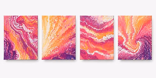 Kids Sunset Paint Pour Workshop