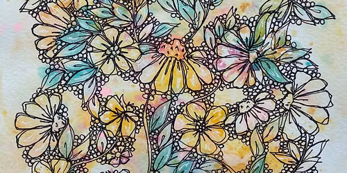 Class: Abstract Floral Watercolor & Ink (Punta Gorda)