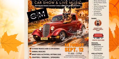 COUNTRY MILE at the 6th ANNUAL BUCKS FALL FOOD TRUCK FESTIVAL & CAR SHOW