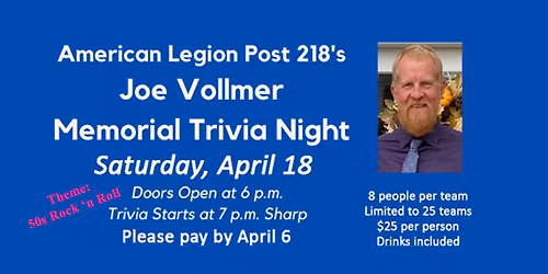 Joe Vollmer Memorial Trivia Night
