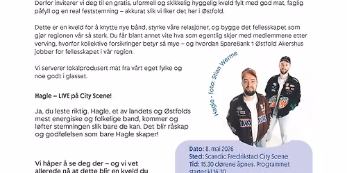 LOfav\u00f8r inviterer: Faglig p\u00e5fyll, fellesskap \u2013 og Hagle live i Fredrikstad