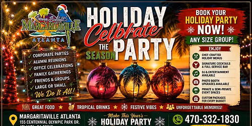 Book your Holiday Party with US!!