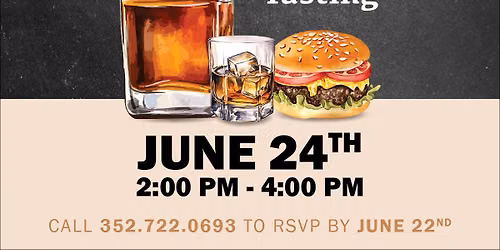 Burgers & Bourbon Tasting