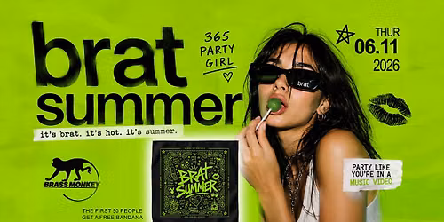 Brat Summer Party & Free Brat Summer - Bandana Giveaway