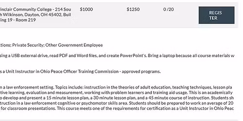 OPOTA Instructor's Skills Certification