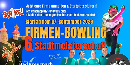 6. Meine Stadt FIRMEN-BOWLING-STADTMEISTERSVHAFT 2026