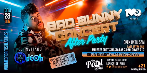BAD BUNNY CONCERT AFTER PARTY London  | Latin Reggaeton Night