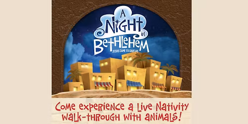 \ud83c\udf1f Live Nativity: Experience Bethlehem \u2014 the town where Jesus was born! Featuring live Animals\ud83c\udf1f