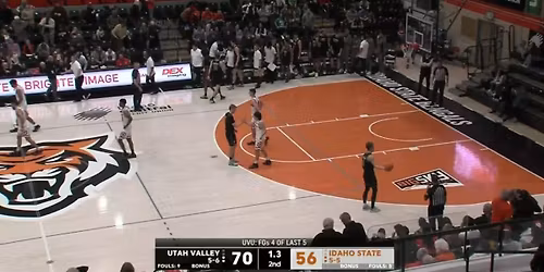 Idaho State Bengals at Utah Valley Wolverines Mens Basketball