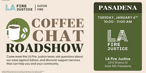 Coffee Chat Roadshow: Pasadena