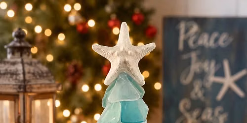 SMP September 25th, 11-1, "Sea Glass" Christmas Tree w\/ artist Kim Brown, Of Ocean Echoes Studio
