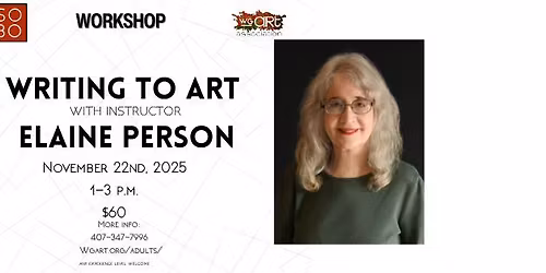 Writing to Art Workshop with instructor Elaine Person