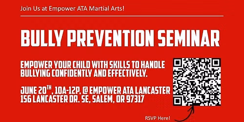 FREE Bully Prevention Seminar @ Lancaster!