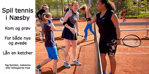 \u00c5bent Hus i N\u00e6sby Tennis for hele familien (Tennissportens Dag 2026)