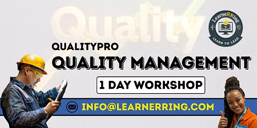 Quality Management 1 Day Workshop | Oakland, CA
