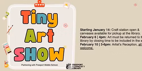 Tiny Art Show: Canvas Pickup and Artwork Dropoff