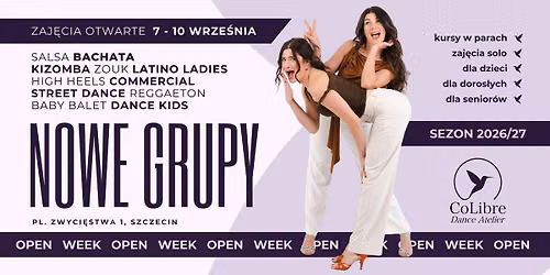 OPEN WEEK 7-10 września 💃✨ darmowe zajęcia dla nowych osób w CoLibre