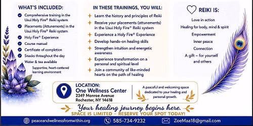 USUI Holy Fire Reiki Level 1 & Level 2 Training
