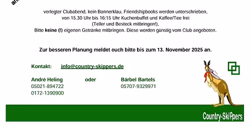 Kaffeeklatsch mit (Caller-)G\u00e4sten - 35 Jahre Country Skippers