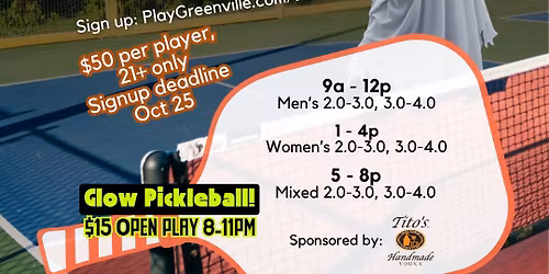 PKLWeen Pickleball Tournament (costumes encouraged)