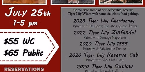Tiger Lily Tasting Experience