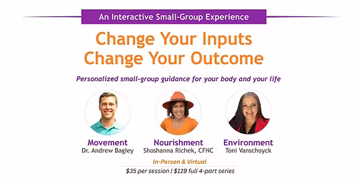 Change Your Inputs | Change Your Outcome (Virtual & In-Person)