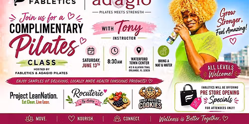 Adagio Pilates at Fabletics Waterford Lakes! + Vendor Sampling!