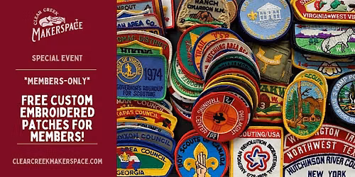 Free Custom Embroidered Patches for Members!