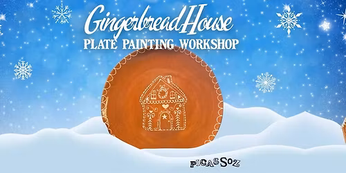 Gingerbread House Plate Painting Workshop
