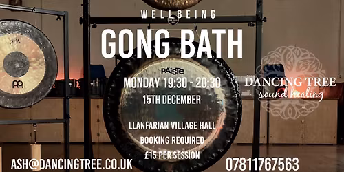 DancingTree Gong Bath - Llanfarian, Aberystwyth