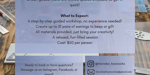 Polymer Clay Earring Workshop